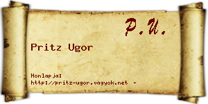 Pritz Ugor névjegykártya